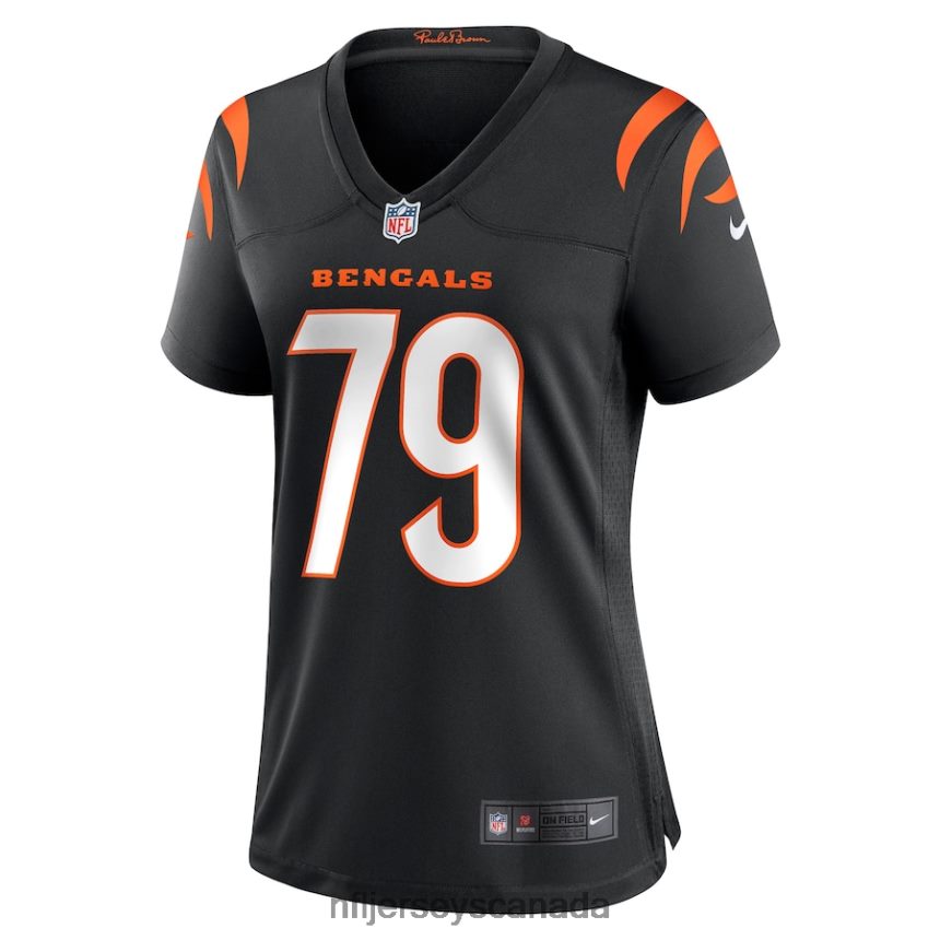 Women Cincinnati Bengals Jackson Carman Nike Black Game Jersey Clothing NFL TBXFR65975