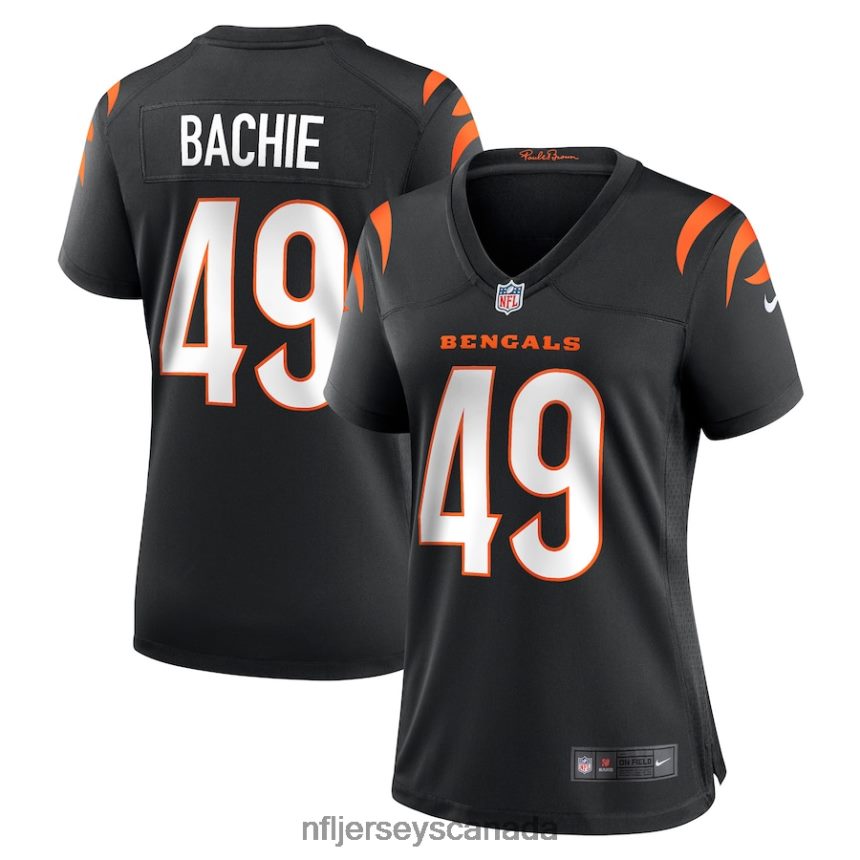 Women Cincinnati Bengals Joe Bachie Nike Black Game Jersey Clothing NFL TBXFR66844