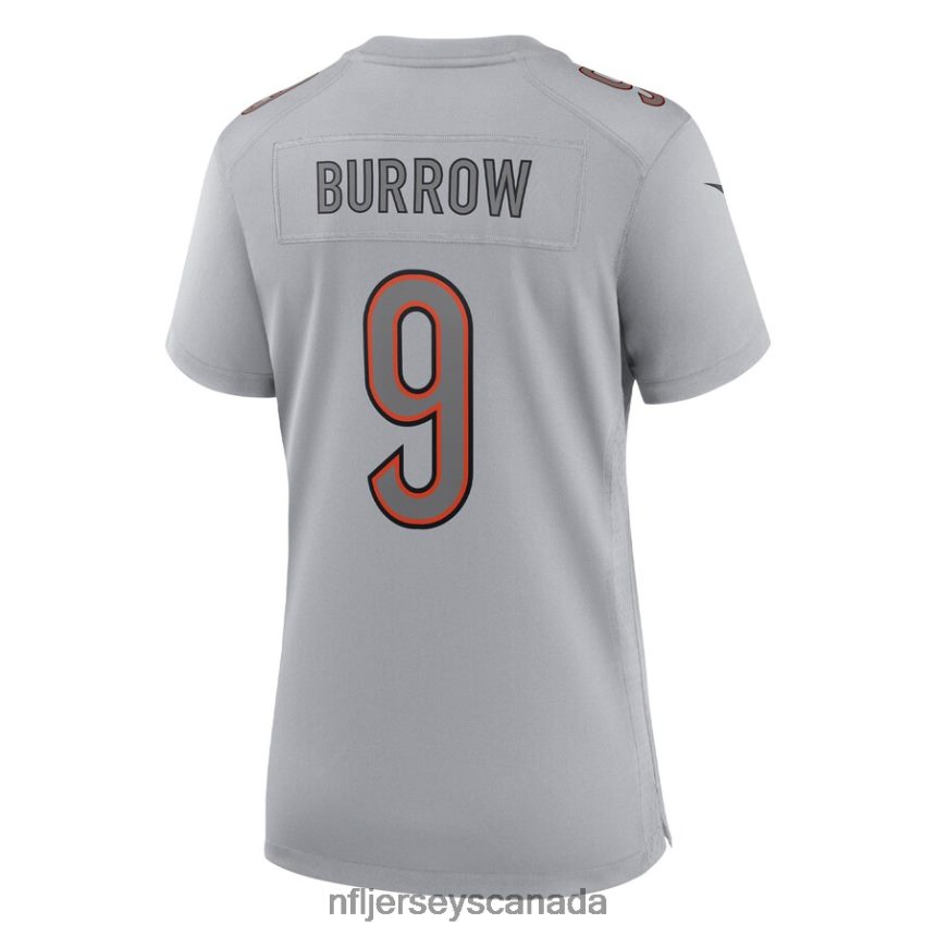 Women Cincinnati Bengals Joe Burrow Nike Gray Atmosphere Fashion Game Jersey Clothing NFL TBXFR61175
