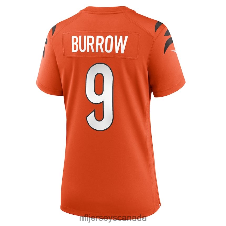 Women Cincinnati Bengals Joe Burrow Nike Orange Game Jersey Clothing NFL TBXFR6262