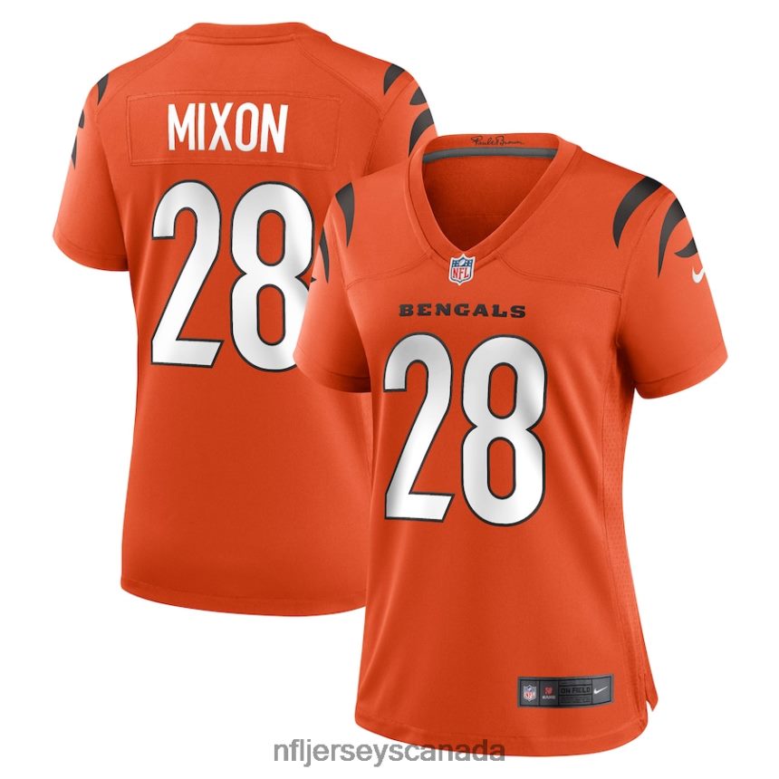 Women Cincinnati Bengals Joe Mixon Nike Orange Game Jersey Clothing NFL TBXFR63230