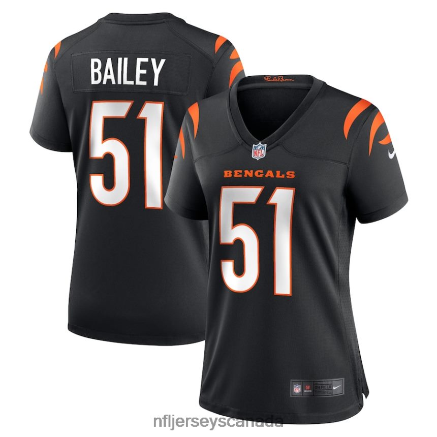 Women Cincinnati Bengals Markus Bailey Nike Black Game Jersey Clothing NFL TBXFR65678