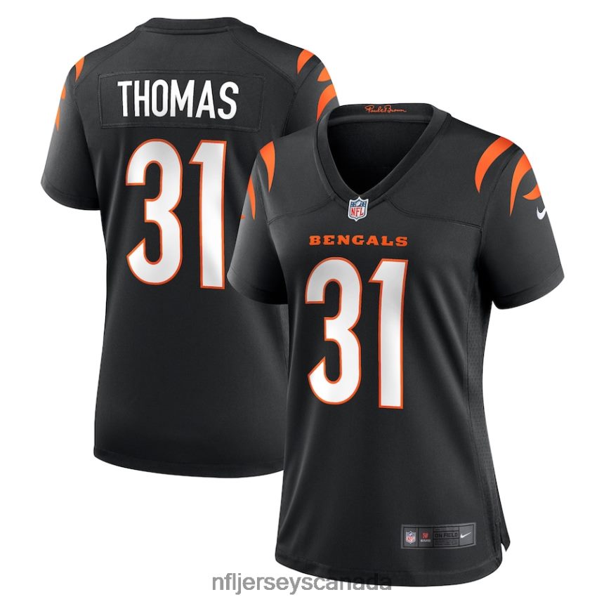 Women Cincinnati Bengals Michael Thomas Nike Black Game Jersey Clothing NFL TBXFR64817