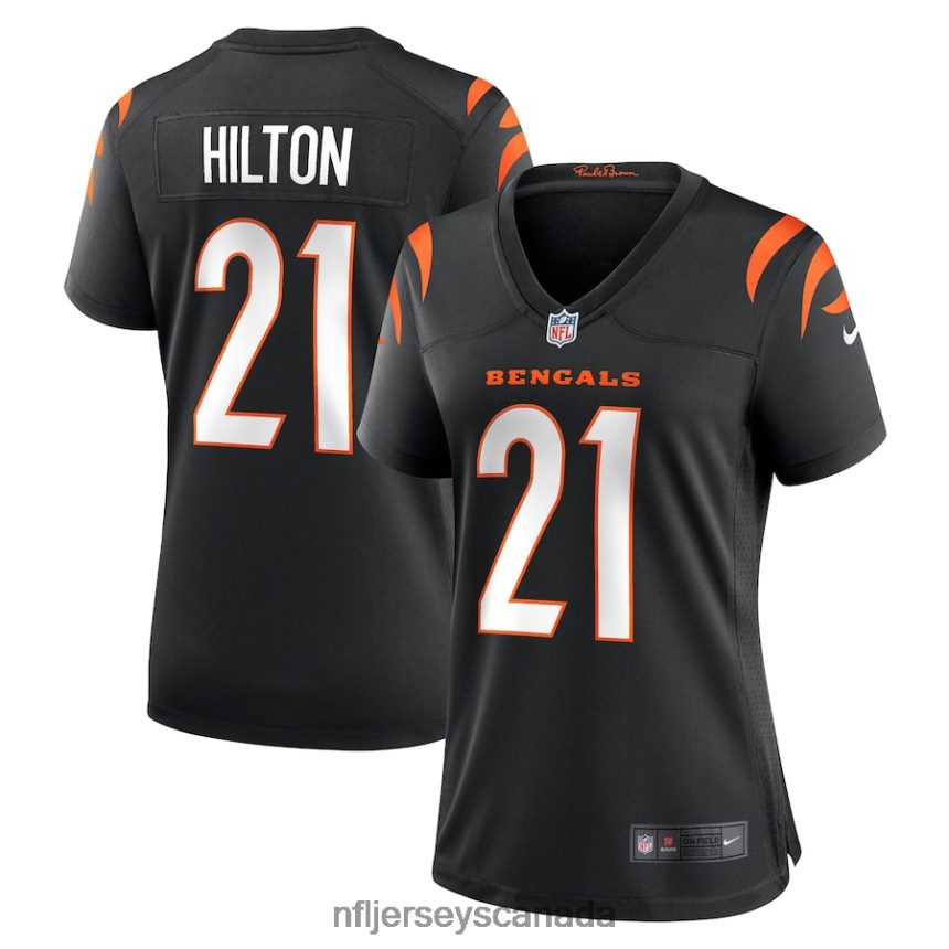 Women Cincinnati Bengals Mike Hilton Nike Black Game Player Jersey Clothing NFL TBXFR63426