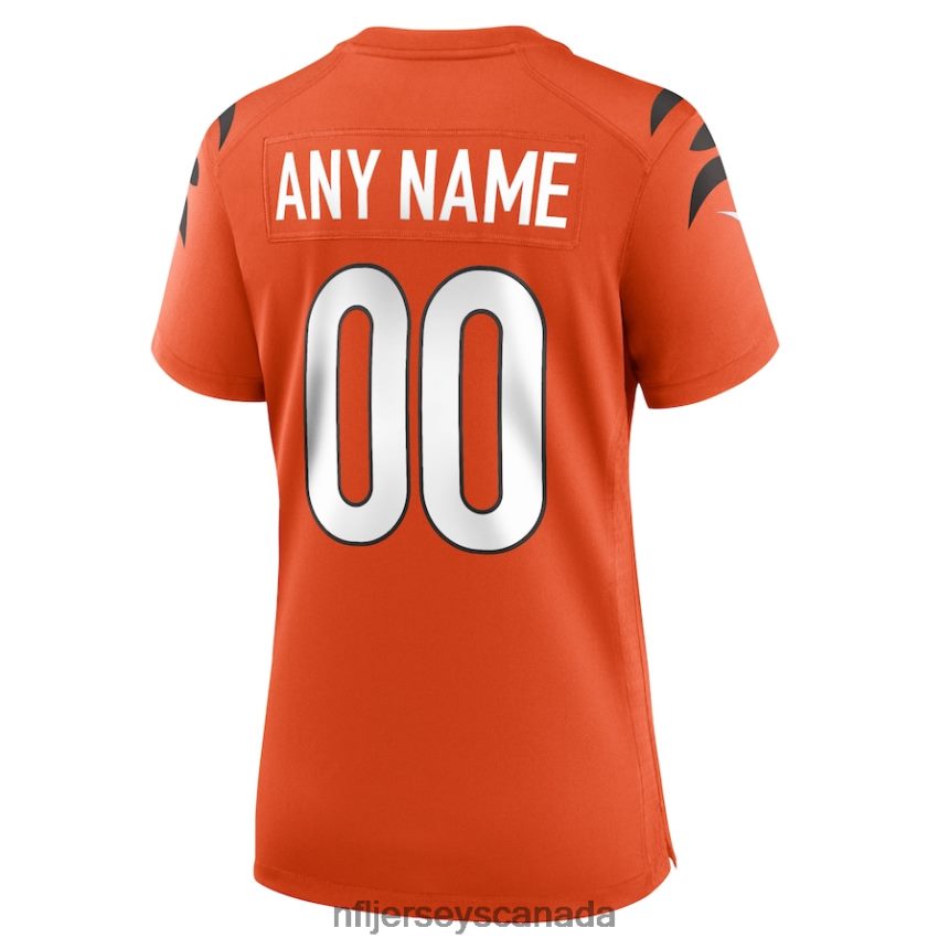 Women Cincinnati Bengals Nike Orange Alternate Game Custom Jersey Clothing NFL TBXFR6551