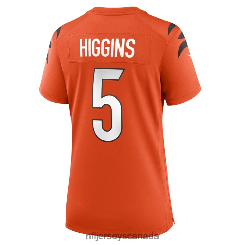 Women Cincinnati Bengals Tee Higgins Nike Orange Alternate Game Player Jersey Clothing NFL TBXFR6569