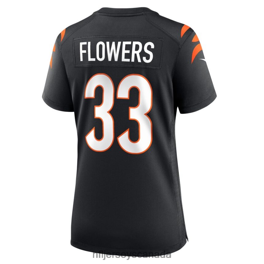 Women Cincinnati Bengals Tre Flowers Nike Black Game Jersey Clothing NFL TBXFR65755