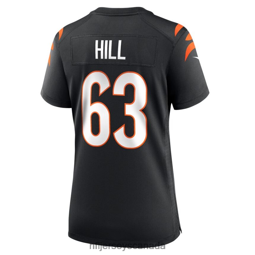 Women Cincinnati Bengals Trey Hill Nike Black Game Jersey Clothing NFL TBXFR65931