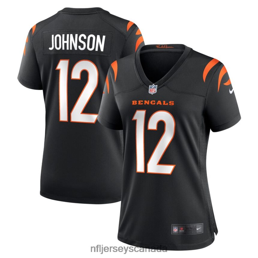 Women Cincinnati Bengals Tyron Johnson Nike Black Home Game Player Jersey Clothing NFL TBXFR66642