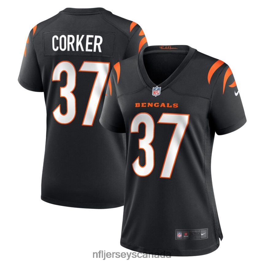 Women Cincinnati Bengals Yusuf Corker Nike Black Game Player Jersey Clothing NFL TBXFR66721