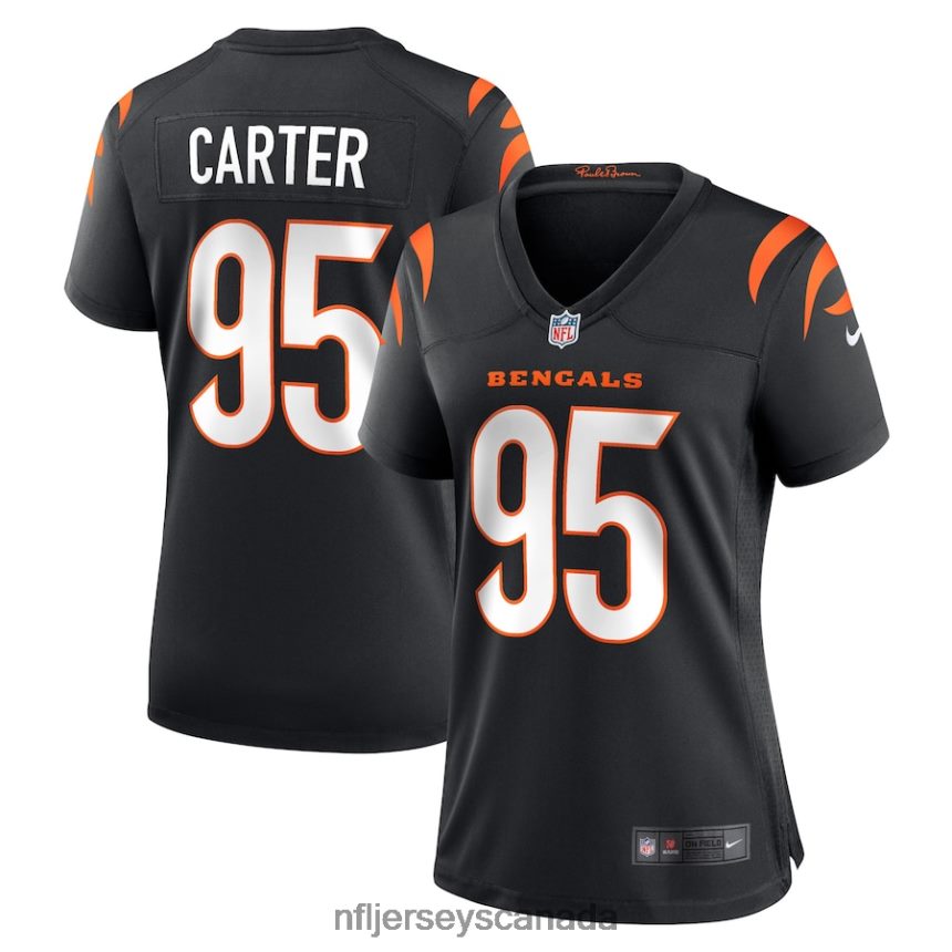 Women Cincinnati Bengals Zach Carter Nike Black Game Player Jersey Clothing NFL TBXFR65813