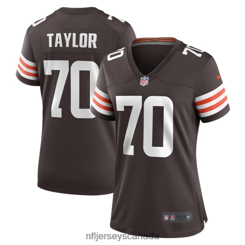 Women Cleveland Browns Alex Taylor Nike Brown Team Game Player Jersey Clothing NFL TBXFR65913