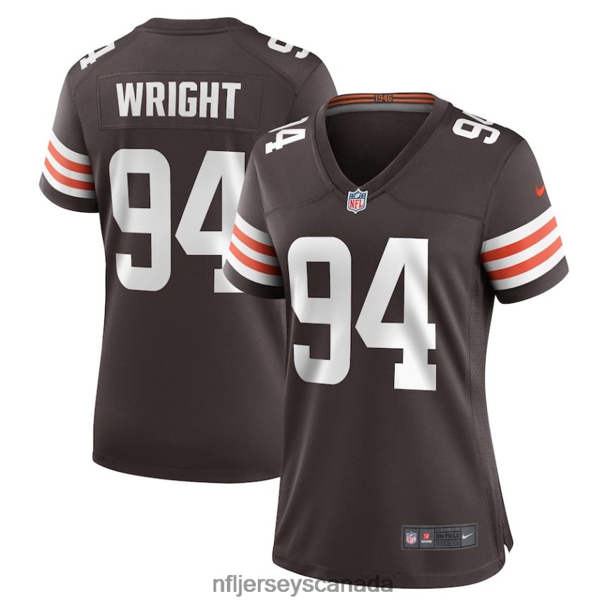 Women Cleveland Browns Alex Wright Nike Brown Game Player Jersey Clothing NFL TBXFR66189