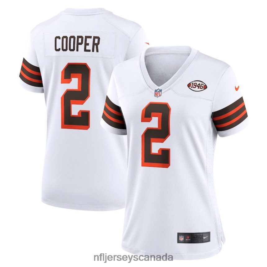 Women Cleveland Browns Amari Cooper Nike White Alternate Game Jersey Clothing NFL TBXFR66263
