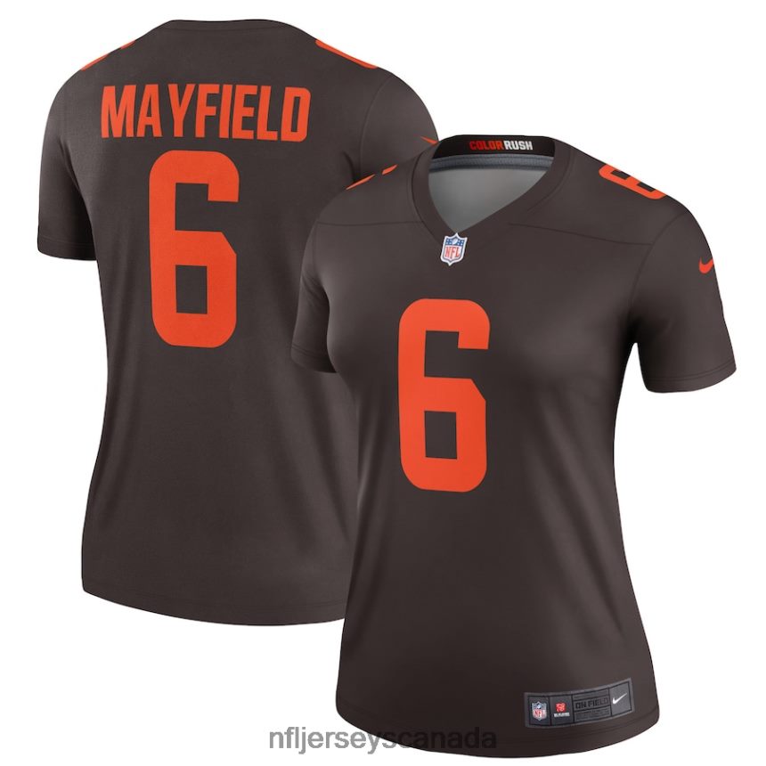 Women Cleveland Browns Baker Mayfield Nike Brown Alternate Legend Jersey Clothing NFL TBXFR62747