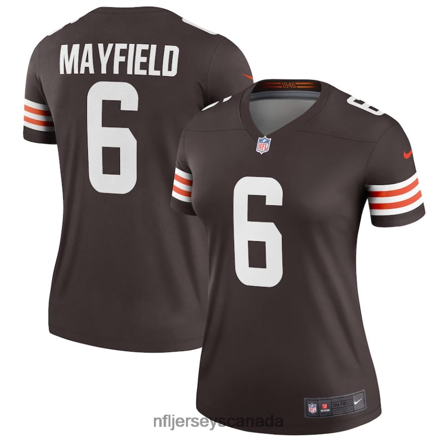 Women Cleveland Browns Baker Mayfield Nike Brown Legend Player Jersey Clothing NFL TBXFR63478