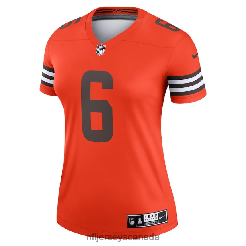 Women Cleveland Browns Baker Mayfield Nike Orange Inverted Legend Jersey Clothing NFL TBXFR62492