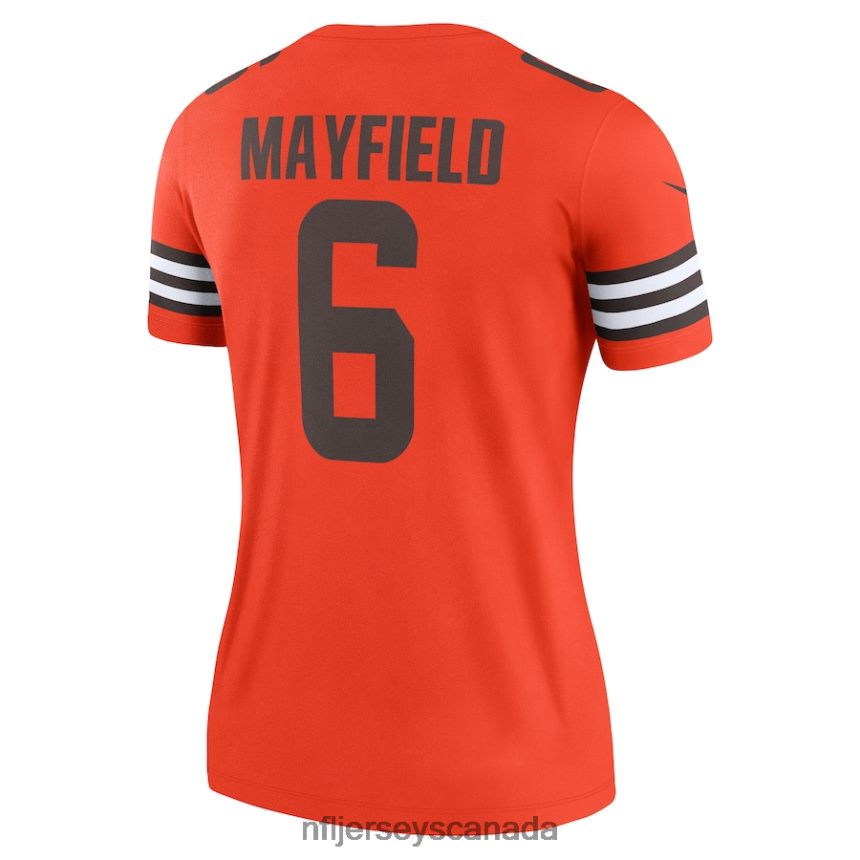 Women Cleveland Browns Baker Mayfield Nike Orange Inverted Legend Jersey Clothing NFL TBXFR62492