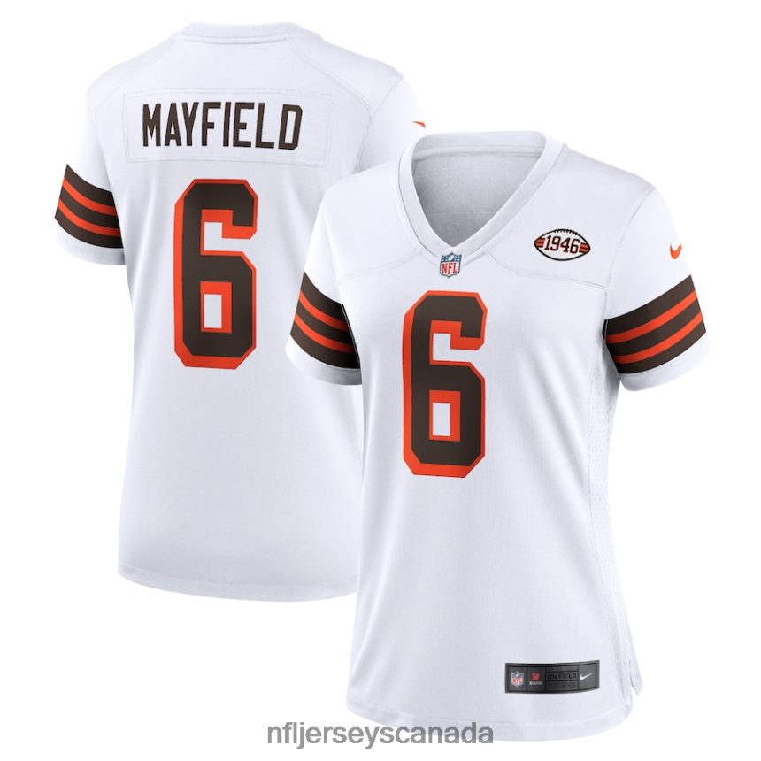 Women Cleveland Browns Baker Mayfield Nike White 1946 Collection Alternate Game Jersey Clothing NFL TBXFR64705