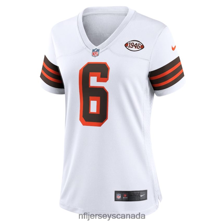 Women Cleveland Browns Baker Mayfield Nike White 1946 Collection Alternate Game Jersey Clothing NFL TBXFR64705