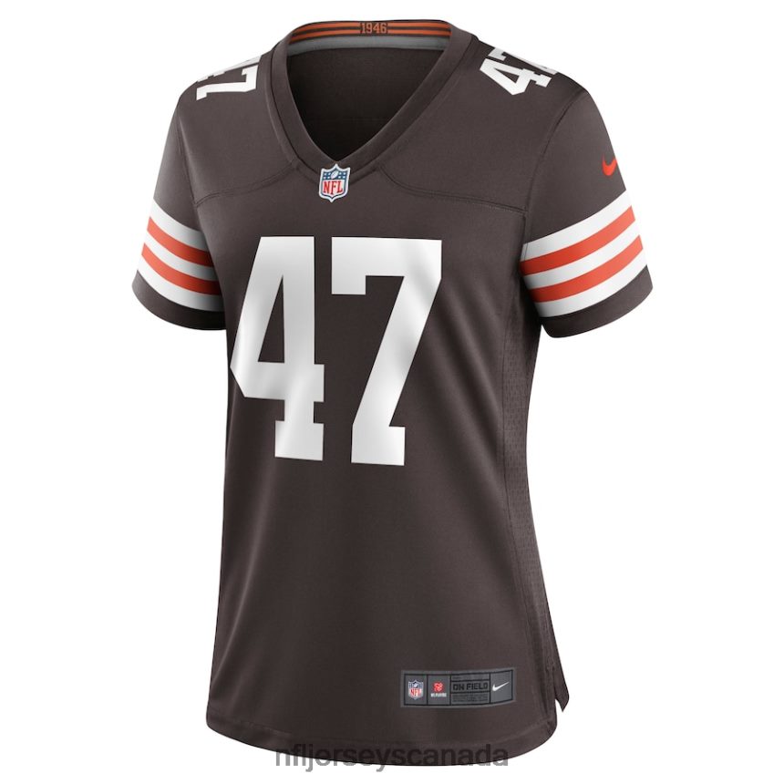 Women Cleveland Browns Charley Hughlett Nike Brown Game Jersey Clothing NFL TBXFR66782