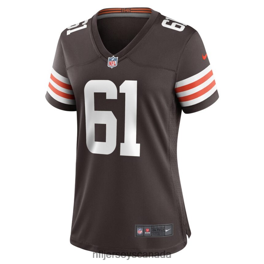 Women Cleveland Browns Chris Odom Nike Brown Game Player Jersey Clothing NFL TBXFR66184