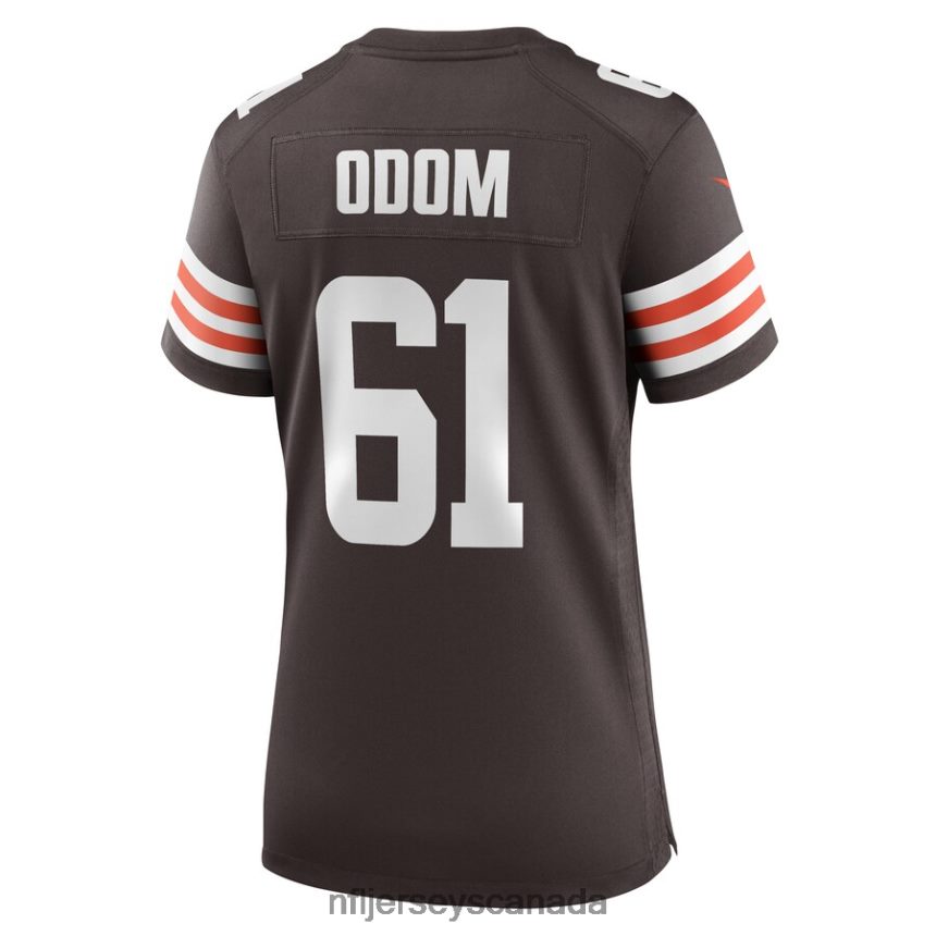 Women Cleveland Browns Chris Odom Nike Brown Game Player Jersey Clothing NFL TBXFR66184
