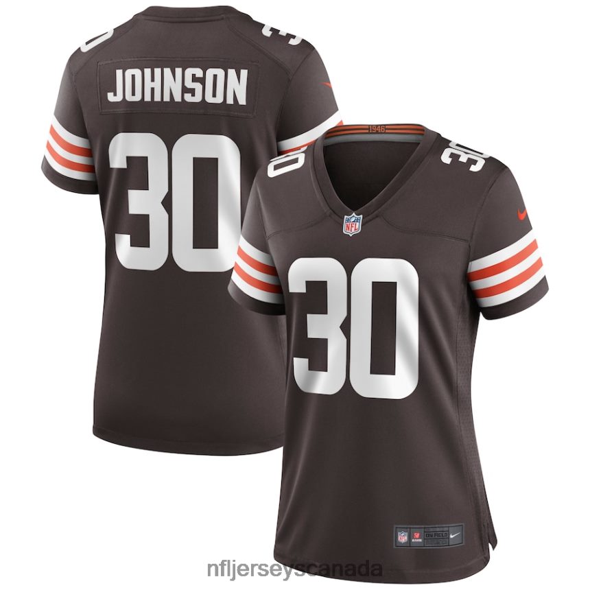 Women Cleveland Browns DErnest Johnson Nike Brown Game Jersey Clothing NFL TBXFR66770