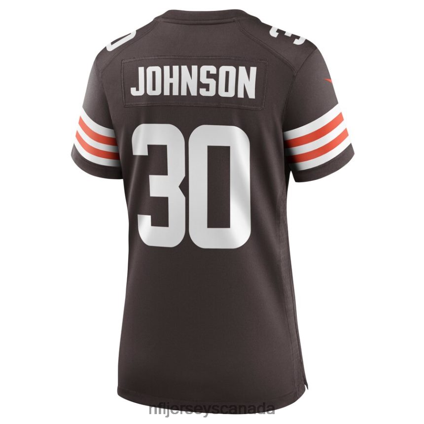 Women Cleveland Browns D\Ernest Johnson Nike Brown Game Jersey Clothing NFL TBXFR66770