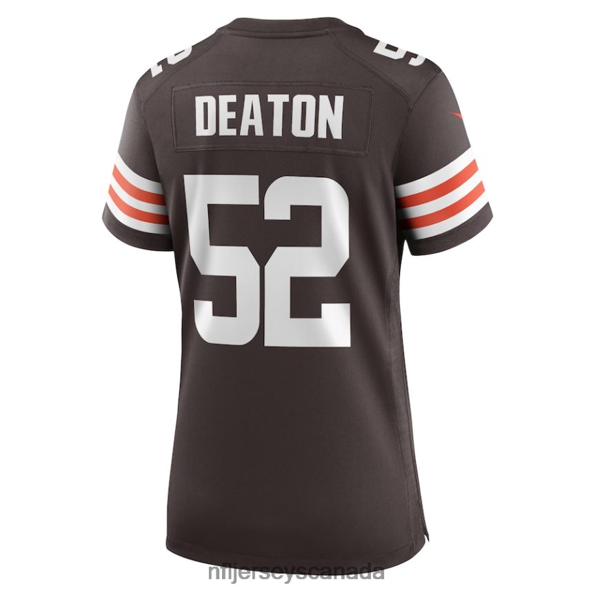 Women Cleveland Browns Dawson Deaton Nike Brown Game Player Jersey Clothing NFL TBXFR66724