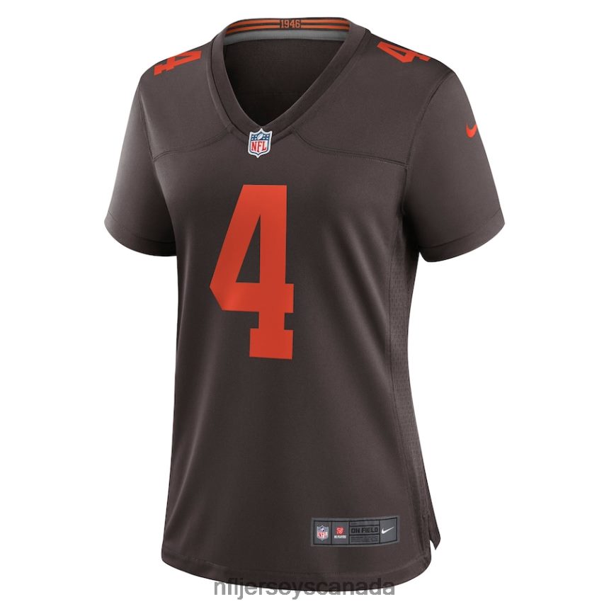 Women Cleveland Browns Deshaun Watson Nike Brown Alternate Game Jersey Clothing NFL TBXFR63238