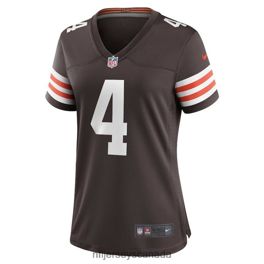 Women Cleveland Browns Deshaun Watson Nike Brown Game Jersey Clothing NFL TBXFR64095