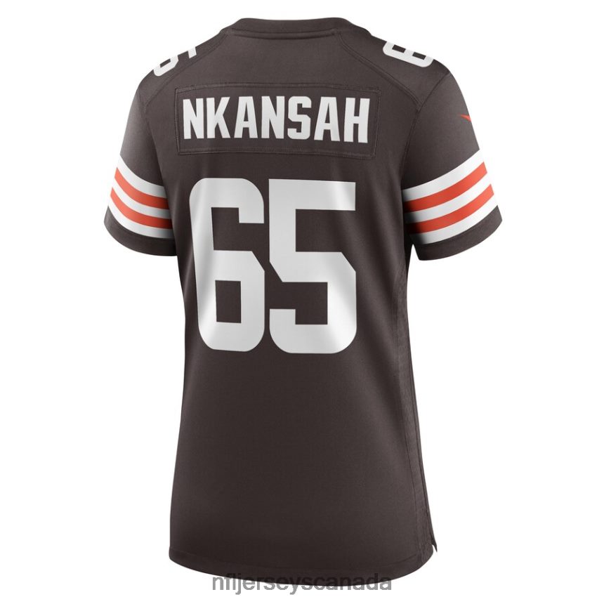 Women Cleveland Browns Elijah Nkansah Nike Brown Game Player Jersey Clothing NFL TBXFR66298