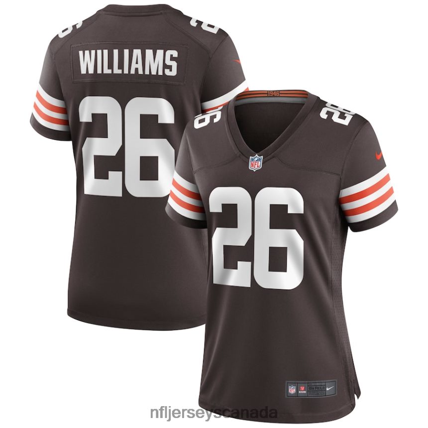 Women Cleveland Browns Greedy Williams Nike Brown Game Jersey Clothing NFL TBXFR64746