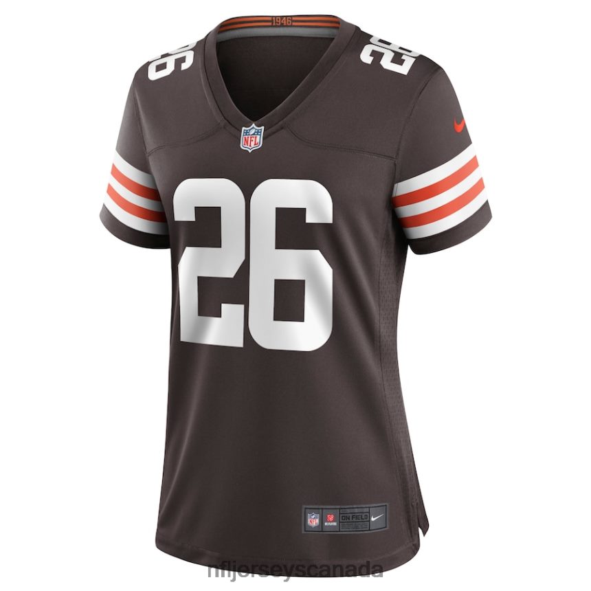Women Cleveland Browns Greedy Williams Nike Brown Game Jersey Clothing NFL TBXFR64746