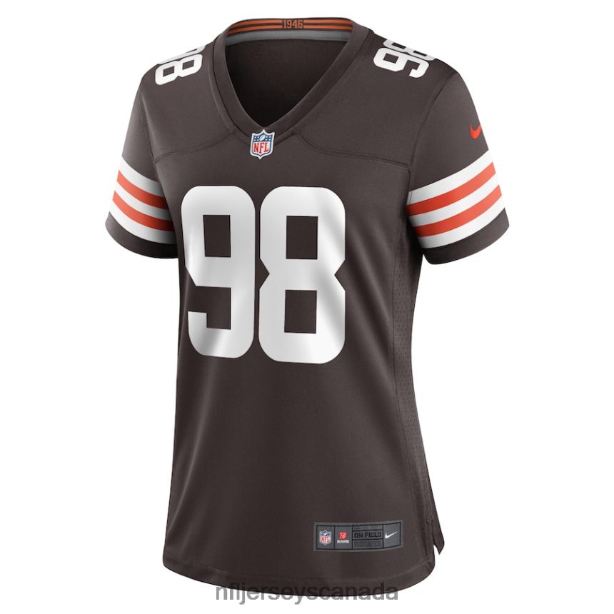 Women Cleveland Browns Isaac Rochell Nike Brown Game Player Jersey Clothing NFL TBXFR63709