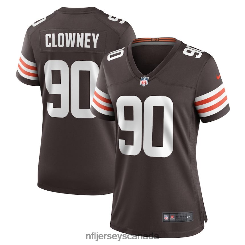 Women Cleveland Browns Jadeveon Clowney Nike Brown Game Jersey Clothing NFL TBXFR66207