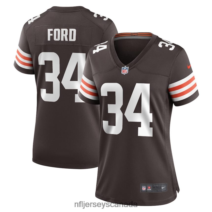 Women Cleveland Browns Jerome Ford Nike Brown Game Player Jersey Clothing NFL TBXFR67082