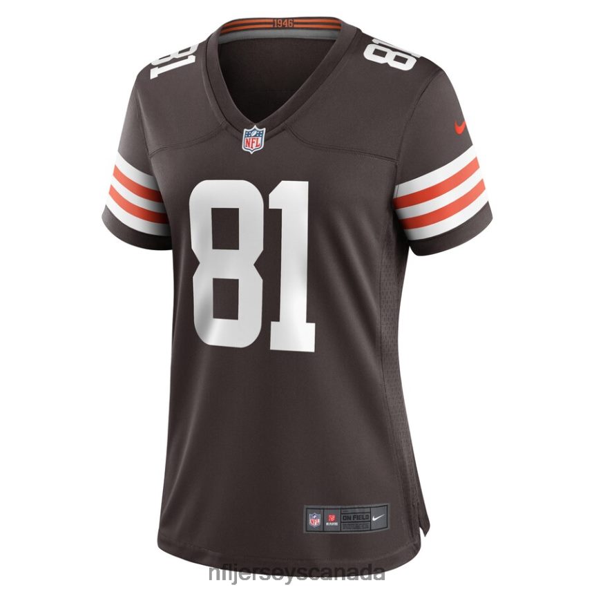 Women Cleveland Browns Jesse James Nike Brown Game Player Jersey Clothing NFL TBXFR66847