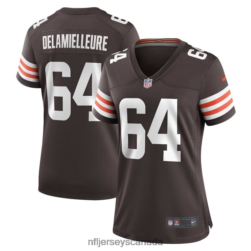 Women Cleveland Browns Joe DeLamielleure Nike Brown Game Retired Player Jersey Clothing NFL TBXFR65935