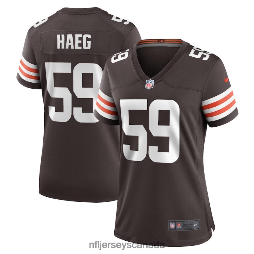Women Cleveland Browns Joe Haeg Nike Brown Game Player Jersey Clothing NFL TBXFR66682