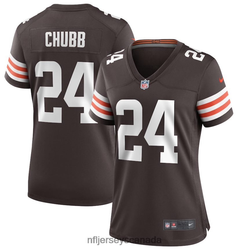 Women Cleveland Browns Nick Chubb Nike Brown Game Jersey Clothing NFL TBXFR6762