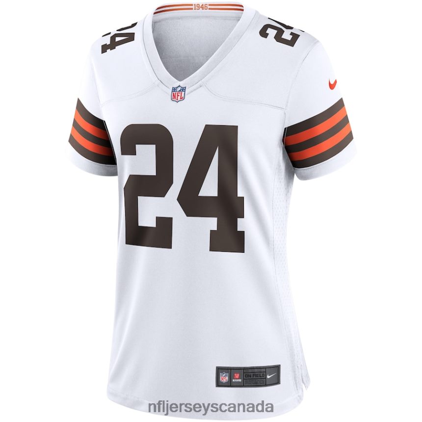 Women Cleveland Browns Nick Chubb Nike White Game Jersey Clothing NFL TBXFR61341
