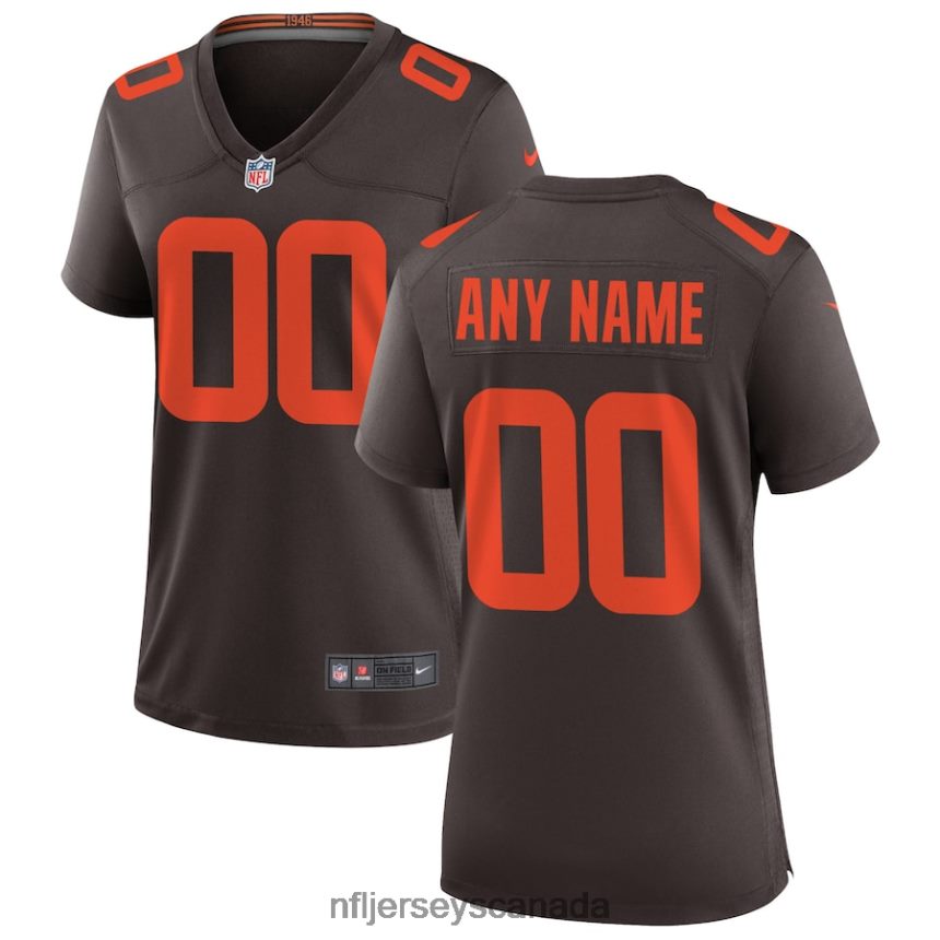Women Cleveland Browns Nike Brown Alternate Custom Game Jersey Clothing NFL TBXFR62798