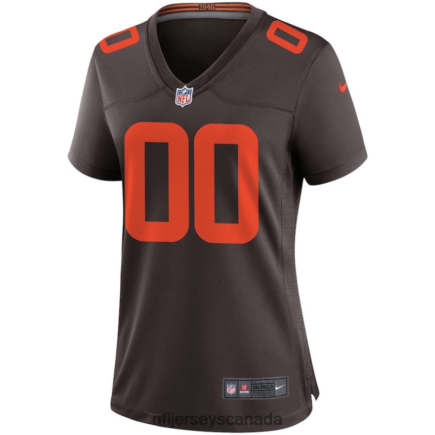 Women Cleveland Browns Nike Brown Alternate Custom Game Jersey Clothing NFL TBXFR62798