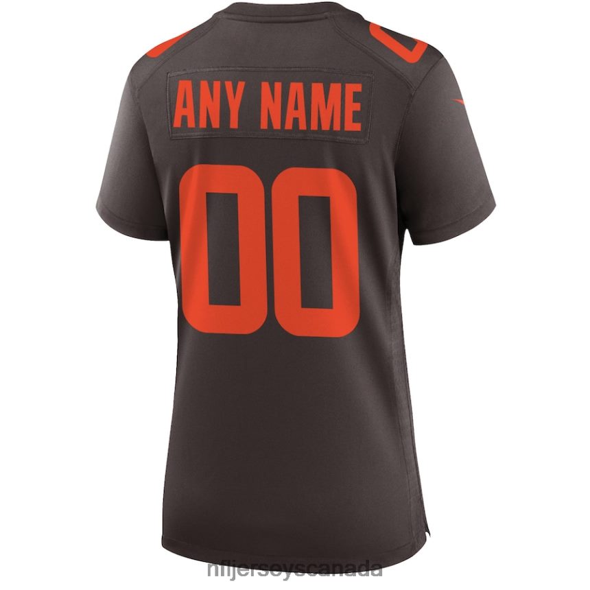 Women Cleveland Browns Nike Brown Alternate Custom Game Jersey Clothing NFL TBXFR62798