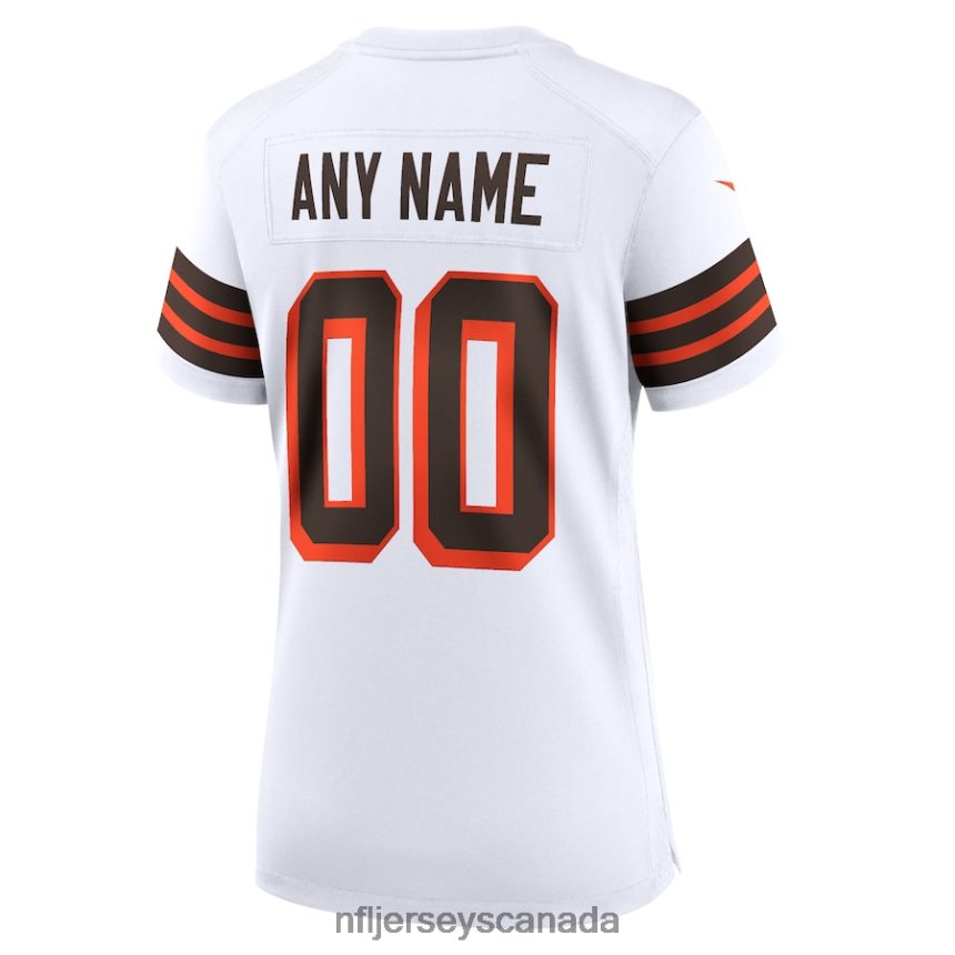 Women Cleveland Browns Nike White 1946 Collection Alternate Custom Jersey Clothing NFL TBXFR61381