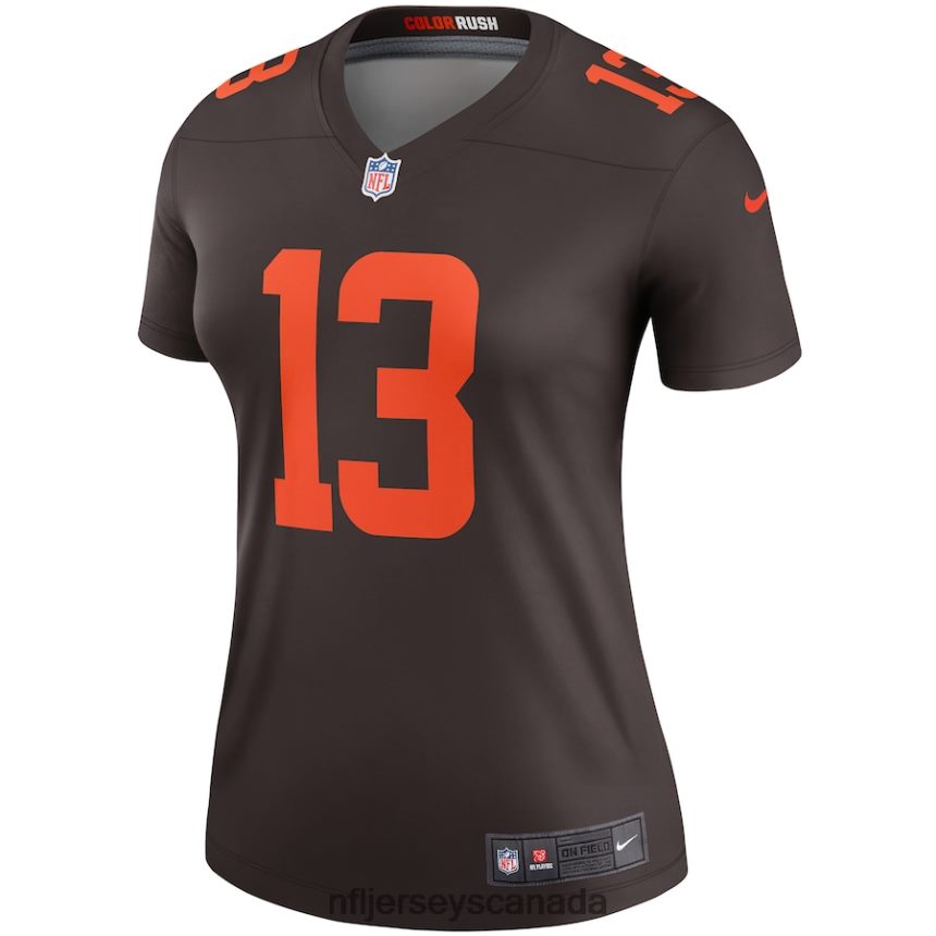 Women Cleveland Browns Odell Beckham Jr Nike Brown Alternate Legend Jersey Clothing NFL TBXFR61920