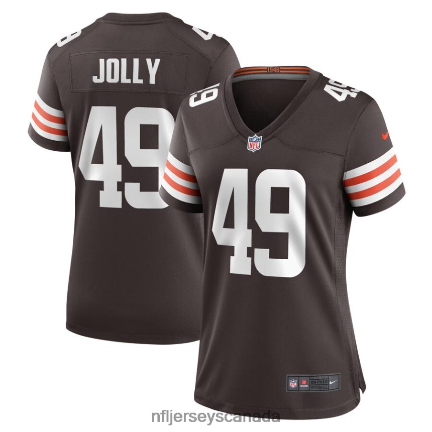 Women Cleveland Browns Shaun Jolly Nike Brown Game Player Jersey Clothing NFL TBXFR66178