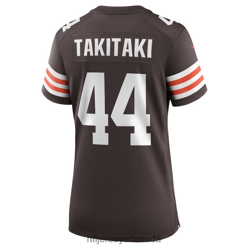 Women Cleveland Browns Sione Takitaki Nike Brown Game Jersey Clothing NFL TBXFR64254